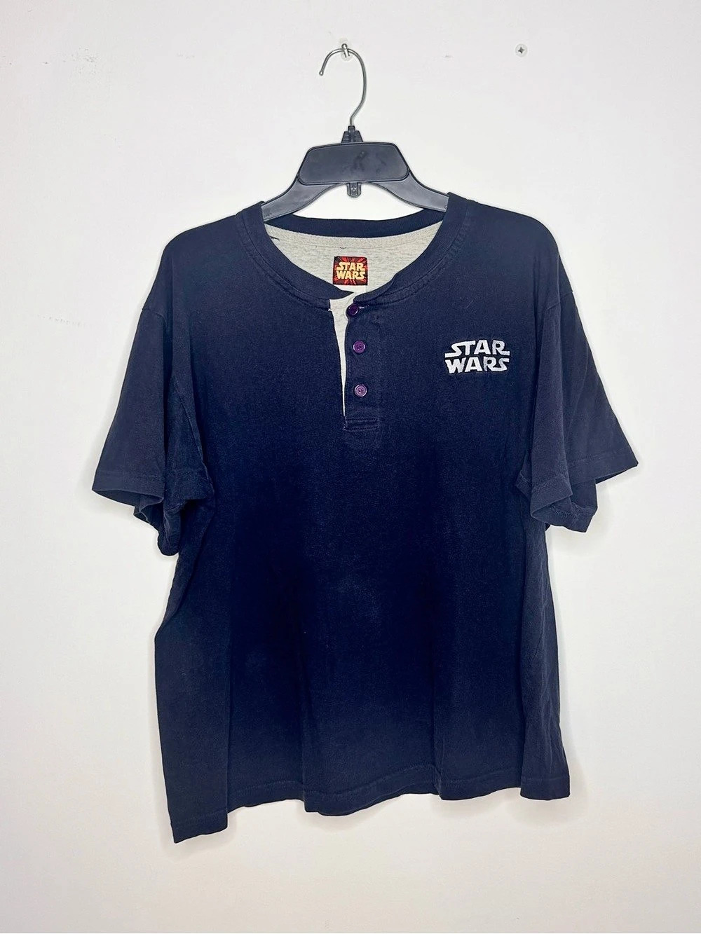 Star Wars Graphic Henley in Blue Size XL